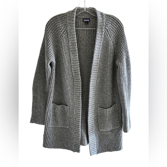 Patagonia Worn Wear Open Front Gray Cardigan (Size: Small) - Picture 2 of 8